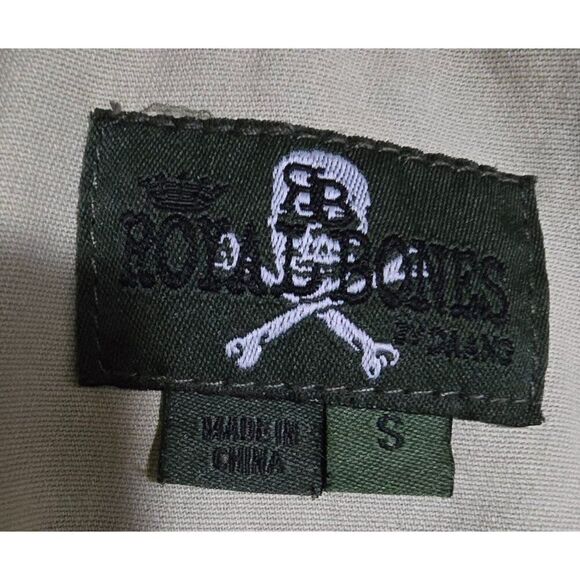 Ralph Jones Distressed Denim & Camo Jacket With Button Closure - Picture 7 of 7